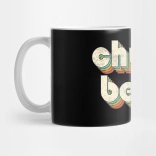 Retro Vintage Rainbow Chuck Letters Distressed Style Mug